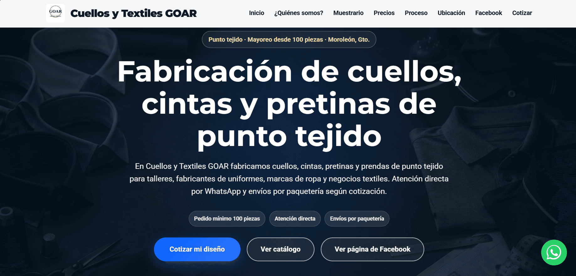 Vista previa de Cuellos Textiles Goar