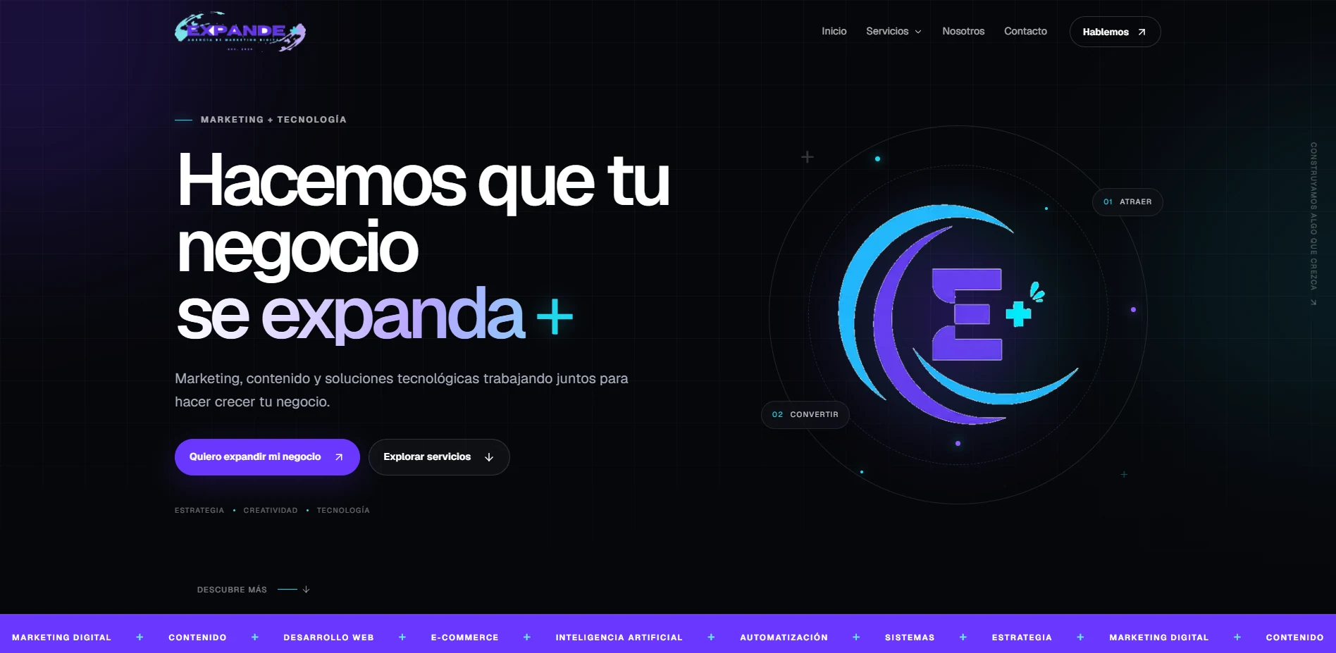 Screenshot real de EXPANDE+