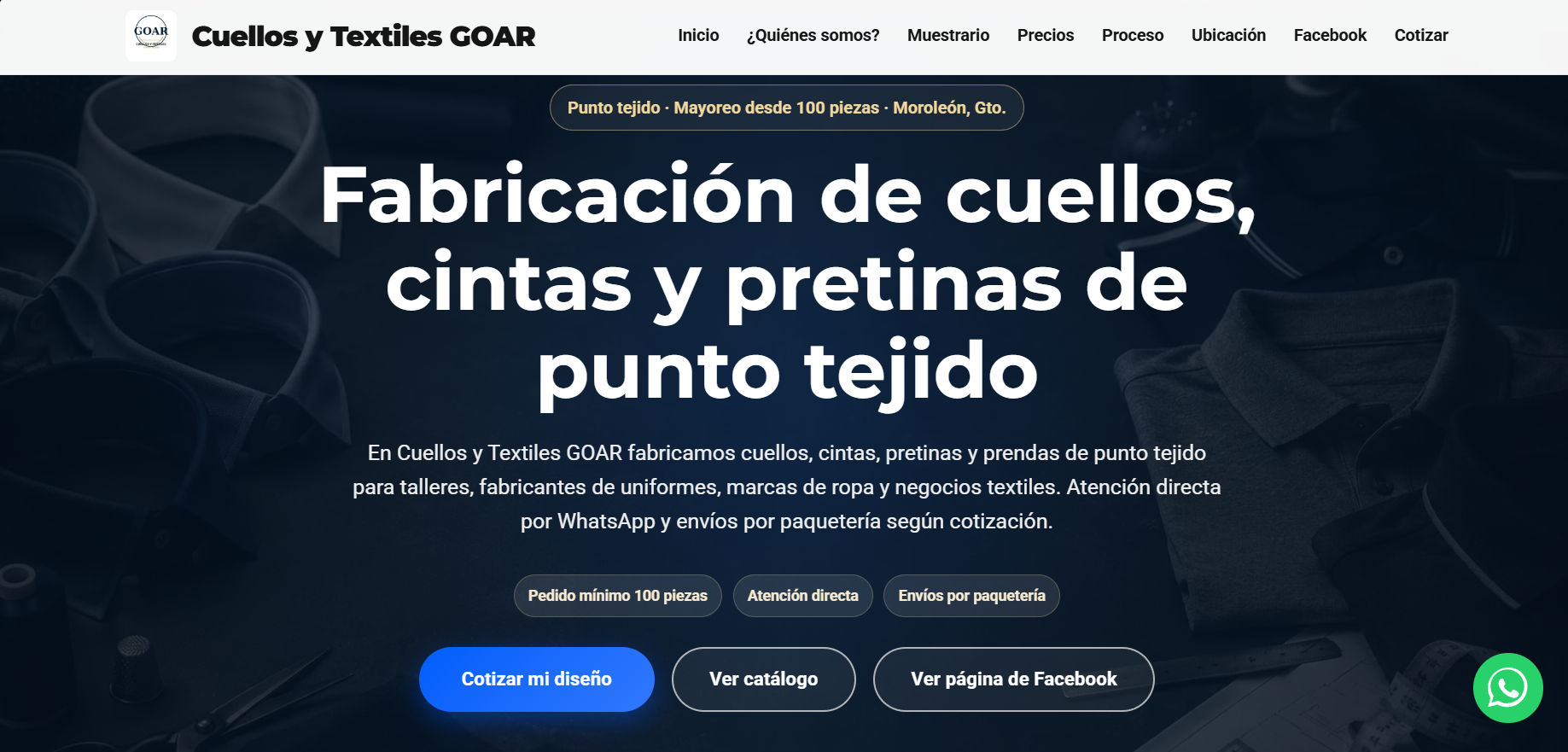 Vista previa de Cuellos Textiles Goar